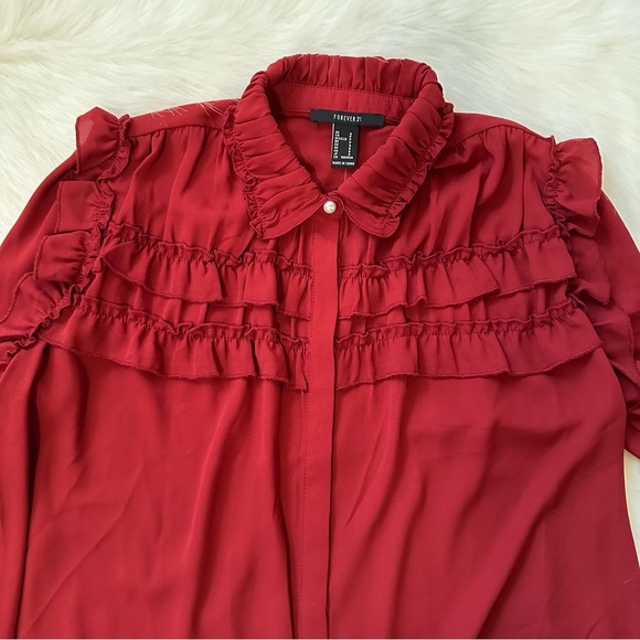 SOLD NWT Ruffled Blouse - Picture 6 of 12